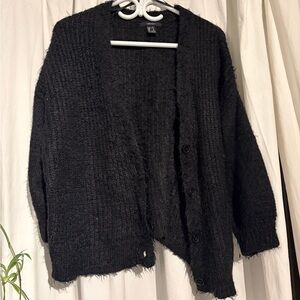 Forever 21 Black Textured Cardigan